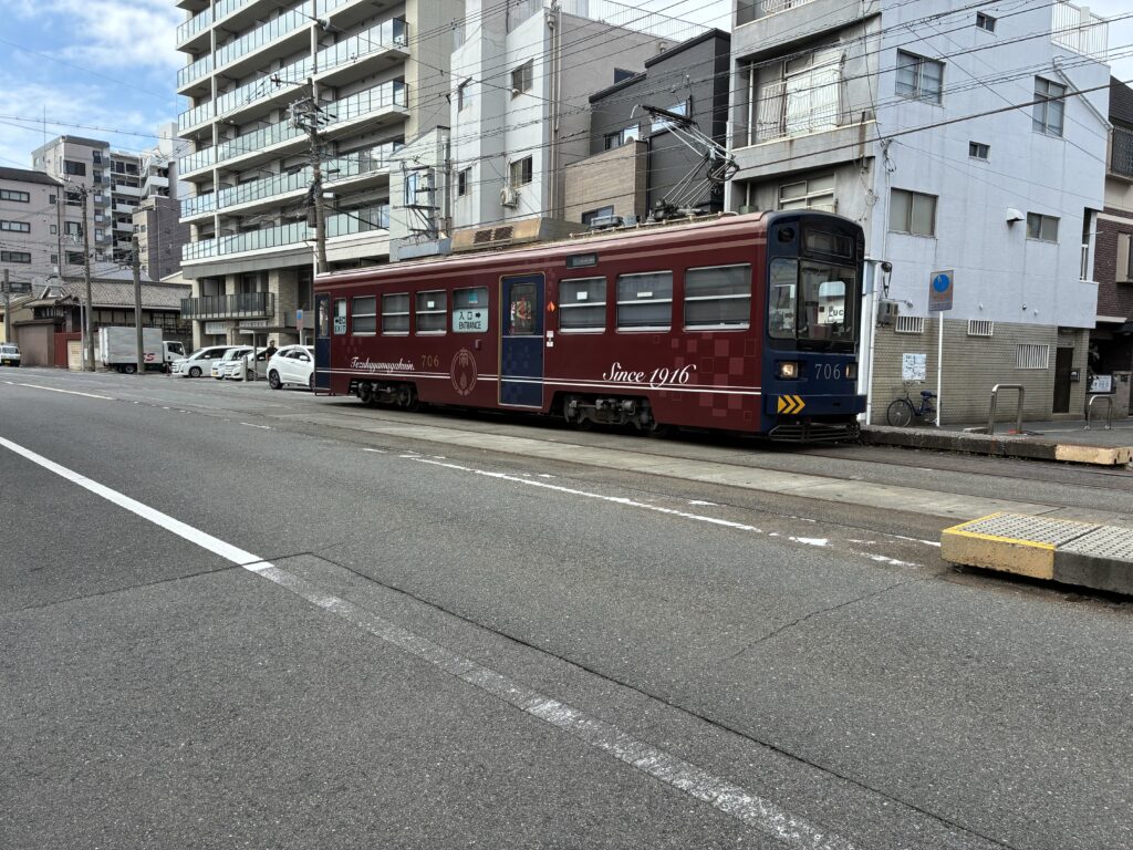 住吉大社前のチンチン電車